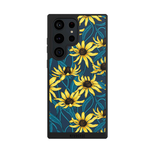 Samsung Galaxy S23 Ultra NIVOpure Sunflowers Pattern Dark Illustration