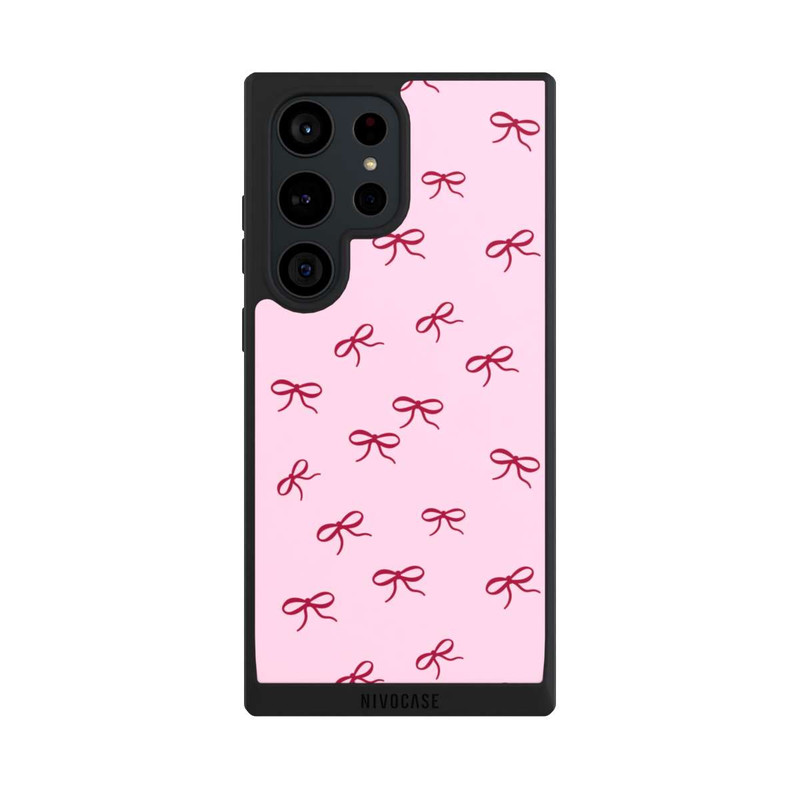 Galaxy S23 Ultra NIVOpure Bows Red Pink Pattern