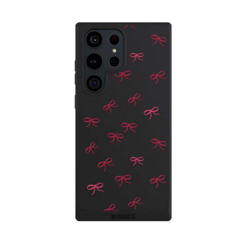 Galaxy S23 Ultra NIVOpure Bows Red Pattern Transparent