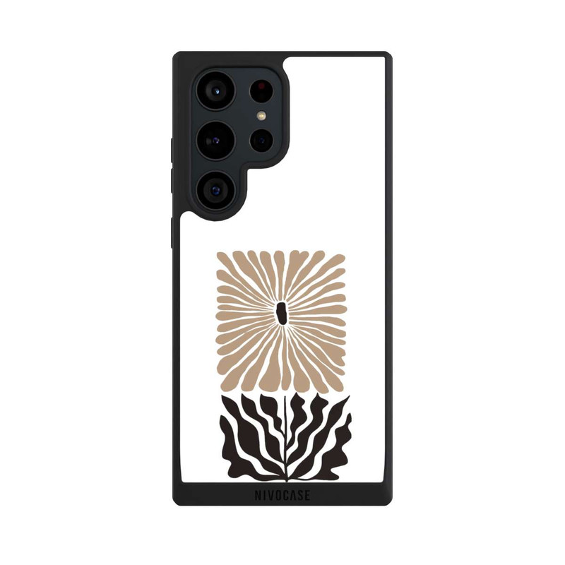 Galaxy S23 Ultra NIVOpure Boho Flower Brown on White