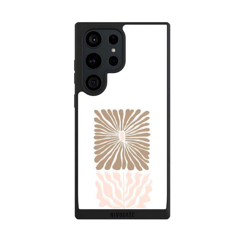 Galaxy S23 Ultra NIVOpure Eckige Blume Hellbraun