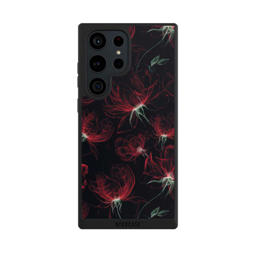 Samsung Galaxy S23 Ultra NIVOpure Tapete mit roten Blumen