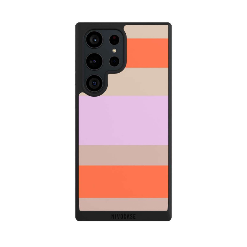 Galaxy S23 Ultra NIVOpure Moca Lila Orange Stripes
