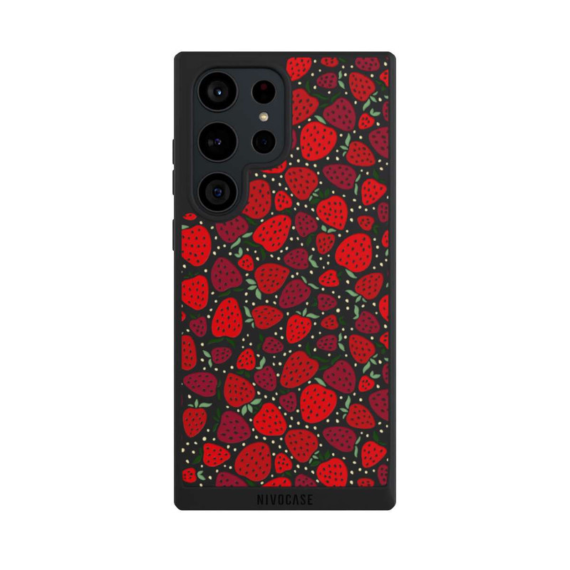 Galaxy S23 Ultra NIVOpure Erdbeermuster Comic Transparent