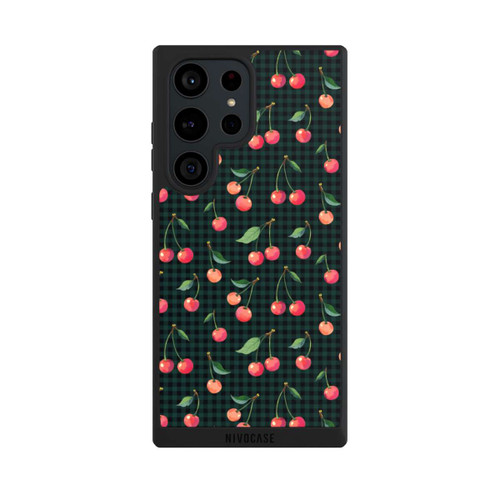 Samsung Galaxy S23 Ultra NIVOpure Cherries and Green Gingham
