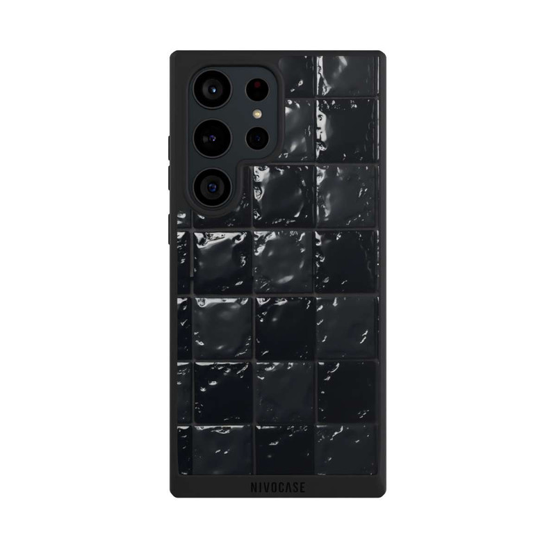 Galaxy S23 Ultra NIVOpure Black Tile Pattern look with AI
