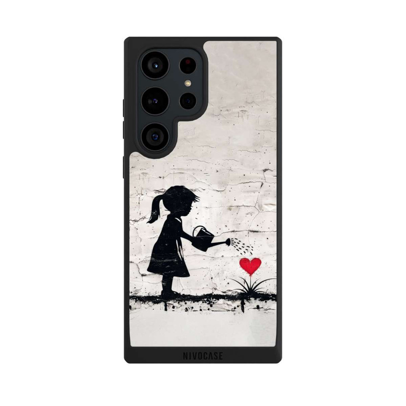 Galaxy S23 Ultra NIVOpure Girl Watering Bunch of Flowers 