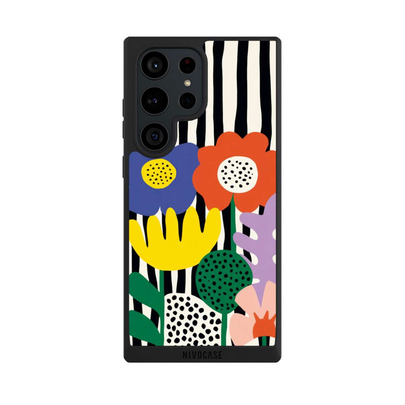 Galaxy S23 Ultra NIVOpure Flowers Striped Background