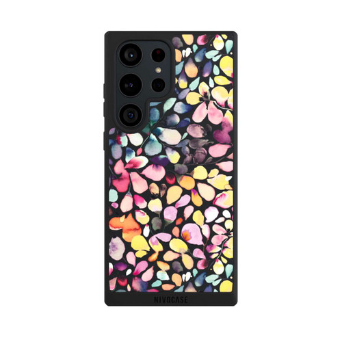Samsung Galaxy S23 Ultra NIVOpure Eucalyptus Watercolor Leaves Black