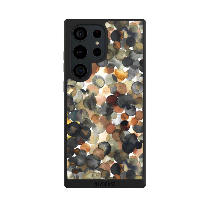 Galaxy S23 Ultra NIVOpure Watercolor Dots Brown Pattern