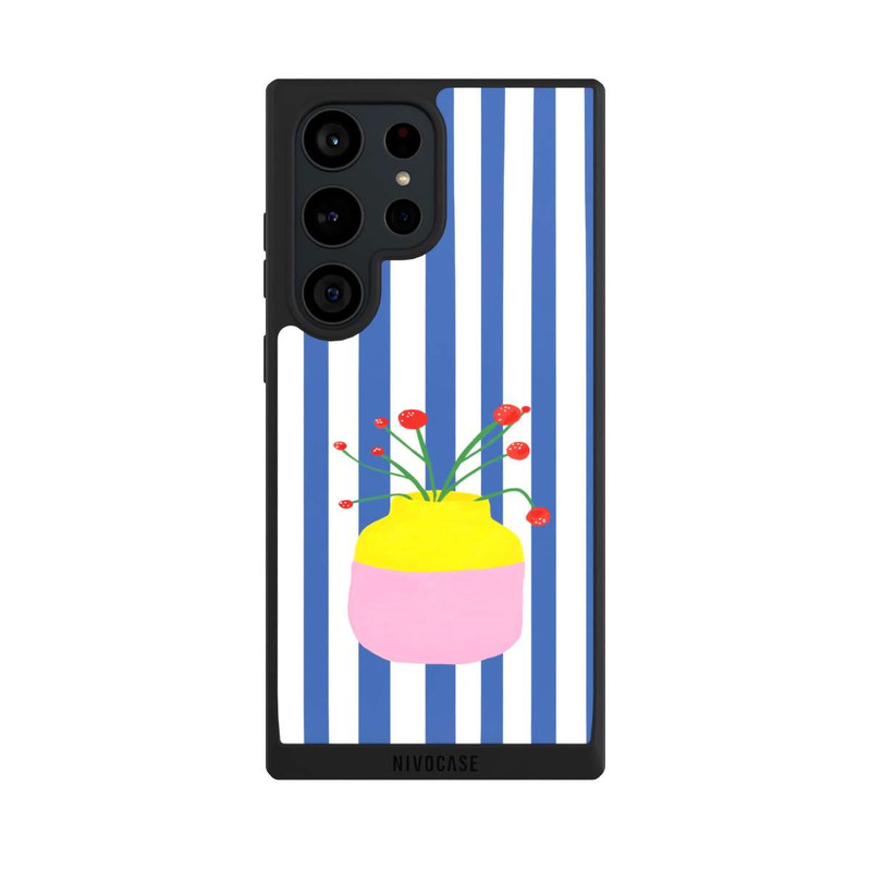 Galaxy S23 Ultra NIVOpure Colorful Vase Blue Stripes