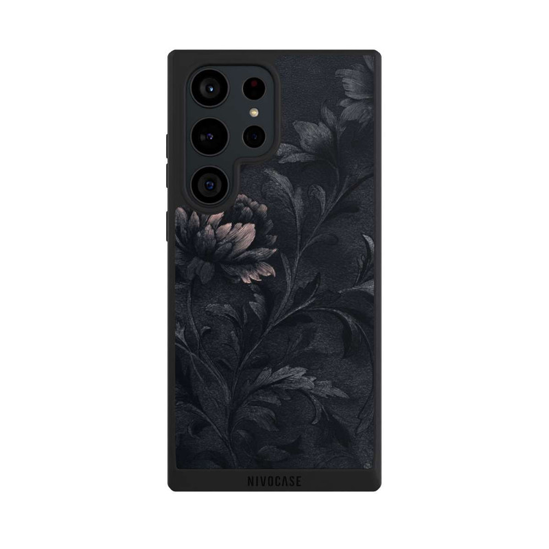 Galaxy S23 Ultra NIVOpure Dunkles Blumenmuster Vintage