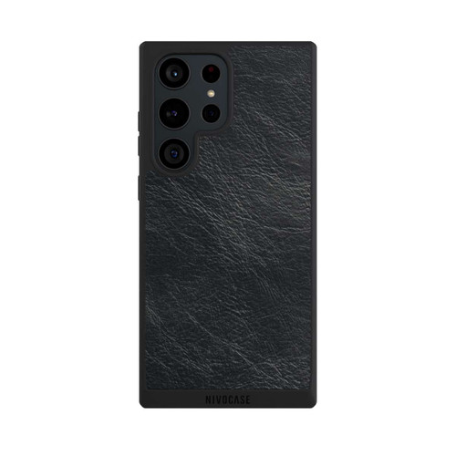 Samsung Galaxy S23 Ultra NIVOpure Schwarzer Lederlook Hintergrund