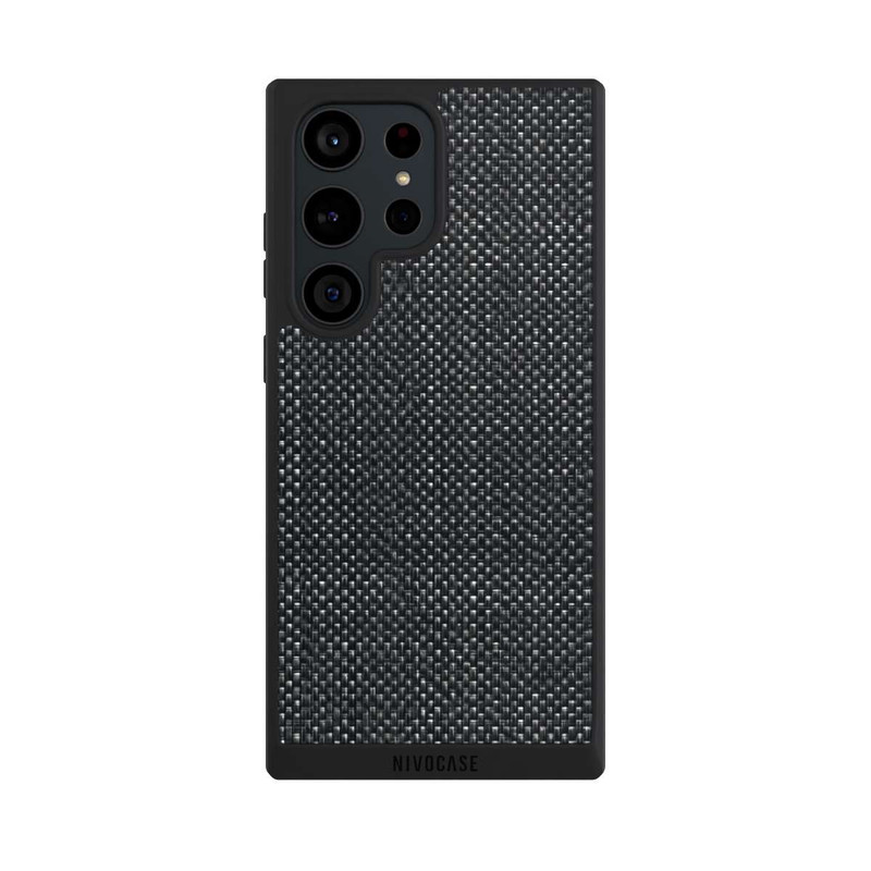 Galaxy S23 Ultra NIVOpure Abstrakter schwarzer Stoff