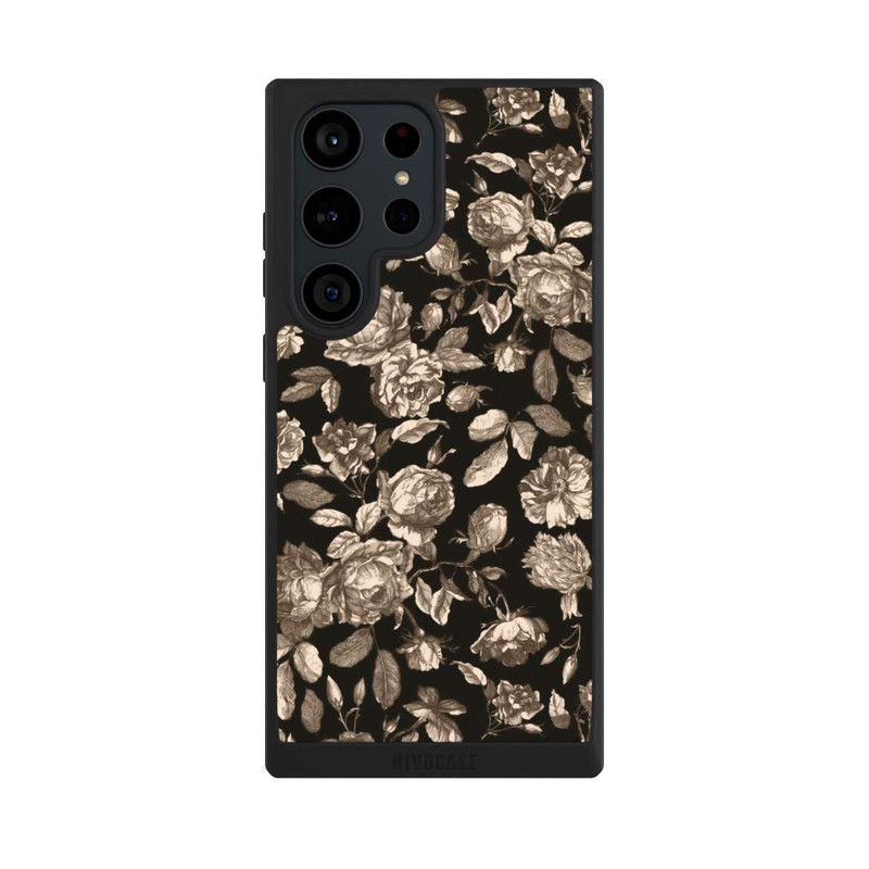 Galaxy S23 Ultra NIVOpure Leinwand dunkle Blumen