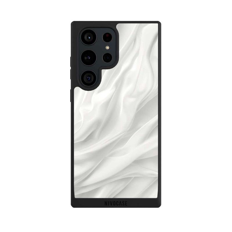 Galaxy S23 Ultra NIVOpure Weiße Seidenmatte Textur mit KI