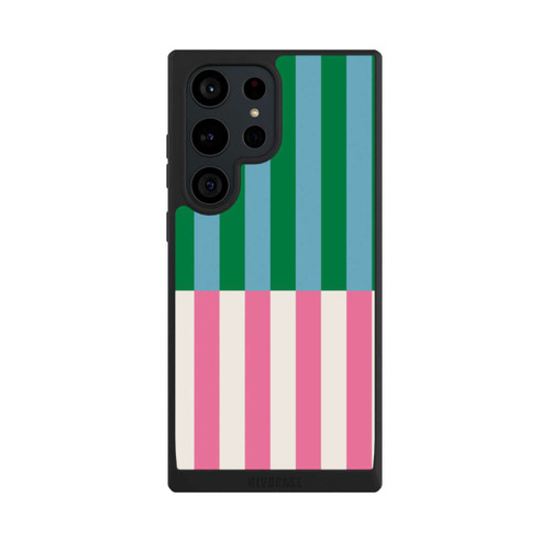 Samsung Galaxy S23 Ultra NIVOpure Streifenmuster Grün Rosa