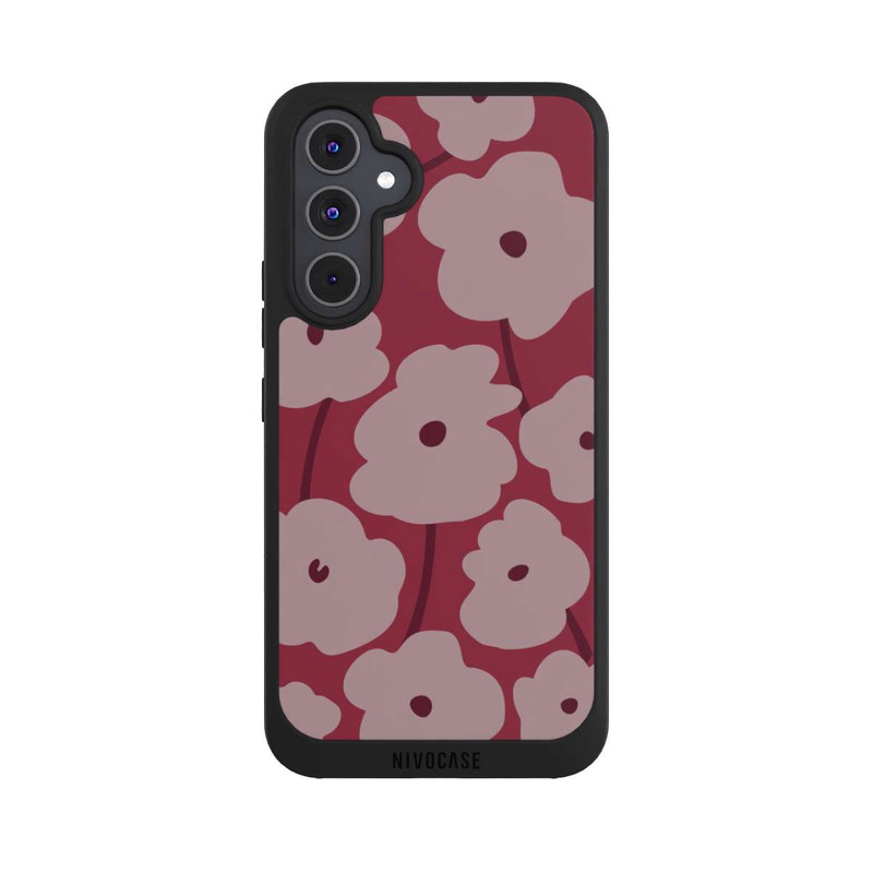 Galaxy A54 5G NIVOpure Minimalistic Flowers Bordeaux