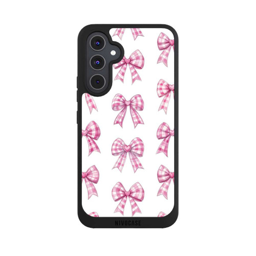 Samsung Galaxy A54 5G NIVOpure Pink Gingham Hearts and Bows with AI