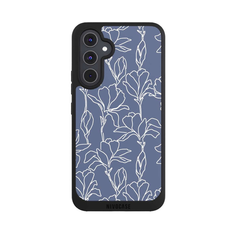 Galaxy A54 5G NIVOpure Flower Silhouettes on Blue