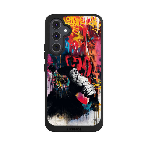 Samsung Galaxy A54 5G NIVOpure Affe Stereo Kopfhörer Graffiti Street Art Blau