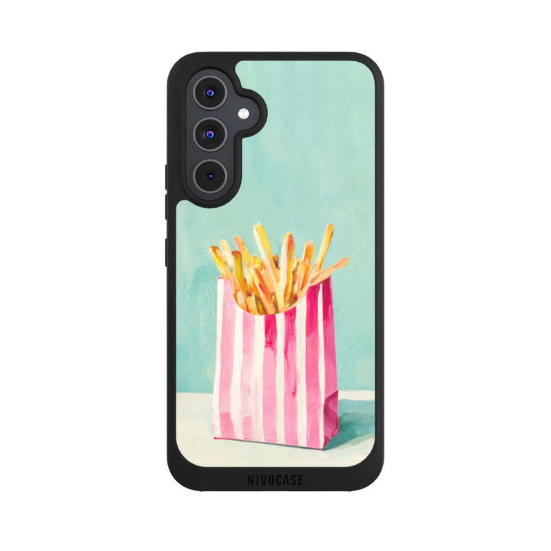 Galaxy A54 5G NIVOpure Retro Pommes Blau Watercolor