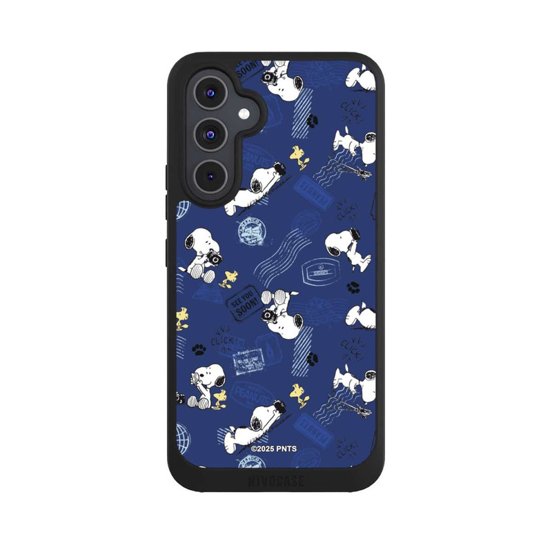 Galaxy A54 5G NIVOpure Peanuts Travel Stamps Pattern Blue