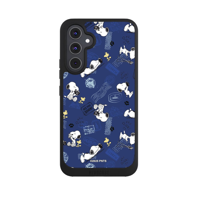 Galaxy A54 5G NIVOpure Peanuts Travel Stamps Pattern Blue