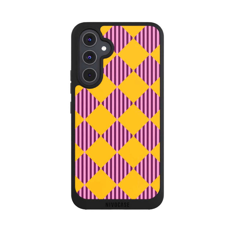 Galaxy A54 5G NIVOpure Rauten Muster Gelb Rot