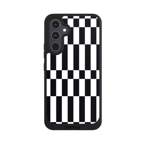 Samsung Galaxy A54 5G NIVOpure Checked Abstract Bold Black and White Color Block