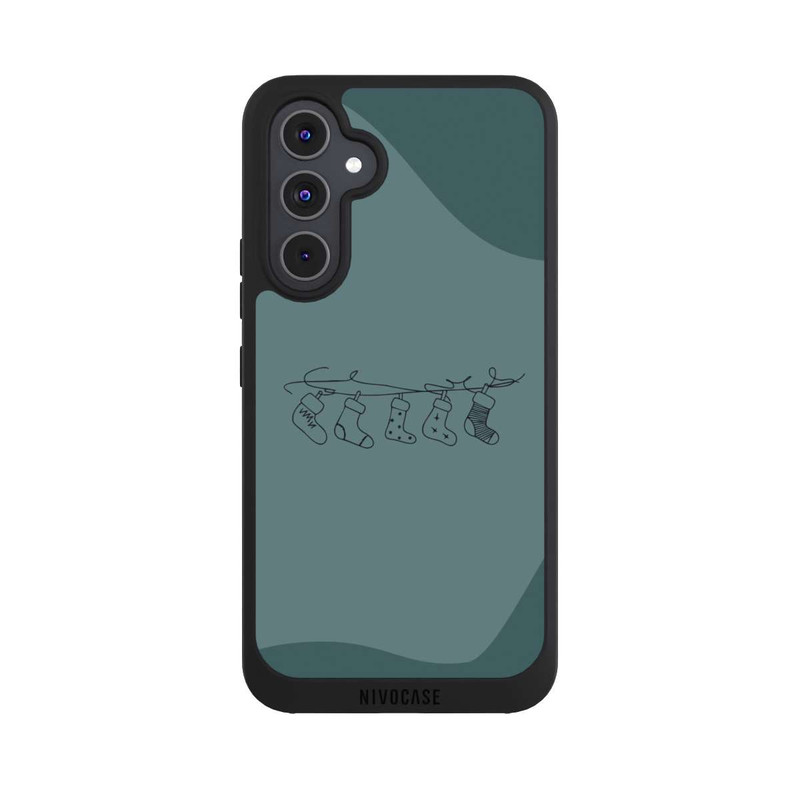Galaxy A54 5G NIVOpure Christmas stockings line art minimalistic