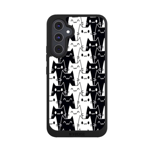 Samsung Galaxy A54 5G NIVOpure Katzentapete Schwarz Weiß