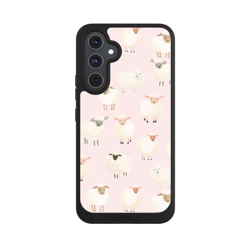 Galaxy A54 5G NIVOpure Motif mouton rose clair avec IA