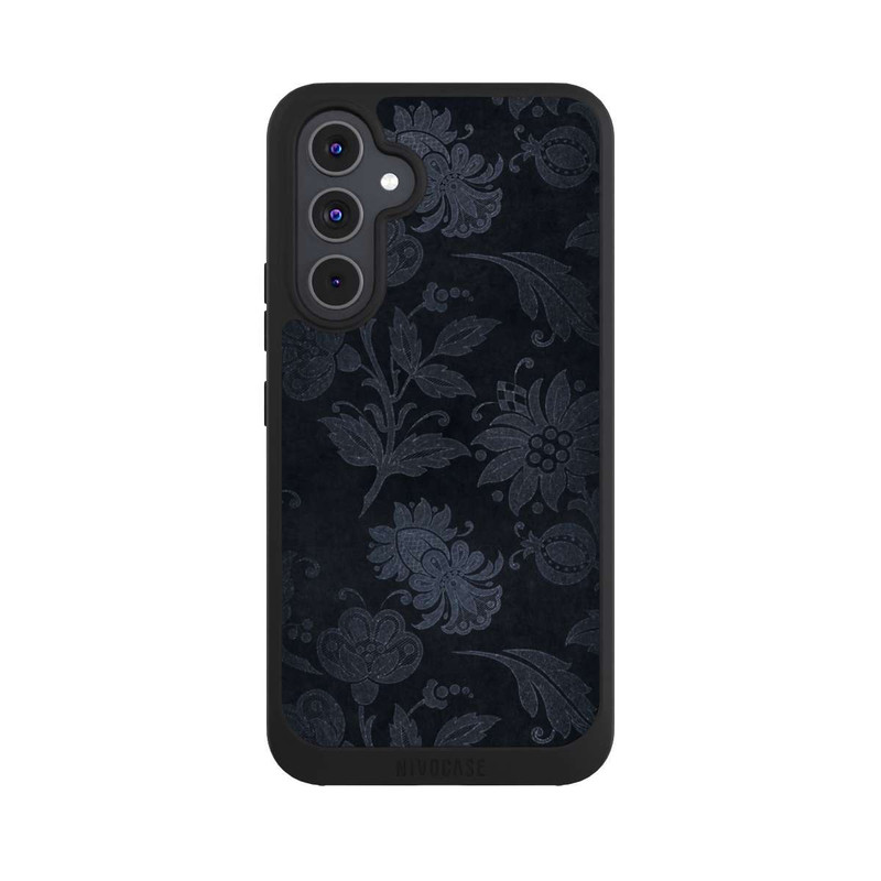 Galaxy A54 5G NIVOpure  Silberne Blumen auf Samt