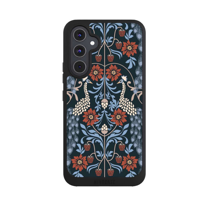 Galaxy A54 5G NIVOpure Vintage Peacock Garden Arts and Crafts Floral Dark