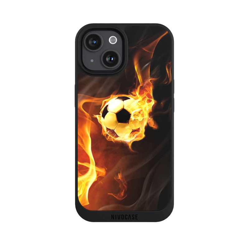 iPhone 15 NIVOpure Fußball in Flammen
