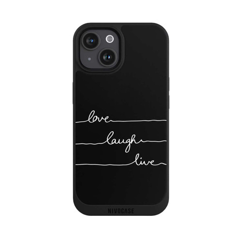 Apple iPhone 15 NIVOpure Love Laugh Live white/black