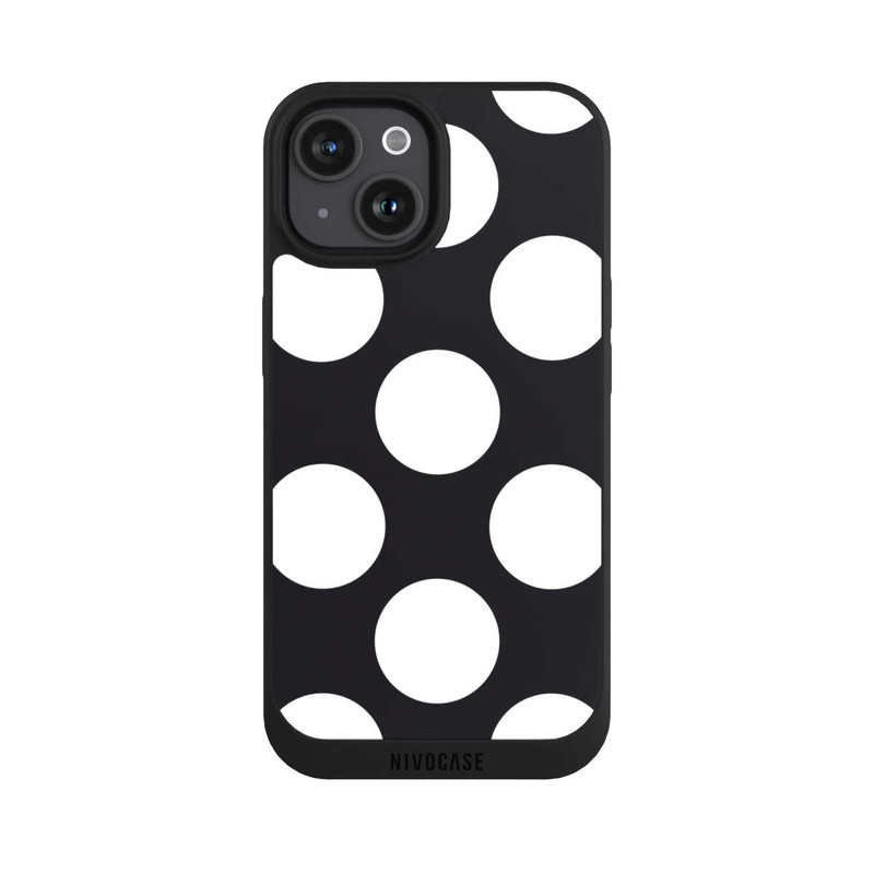 iPhone 15 NIVOpure Big Dots - black