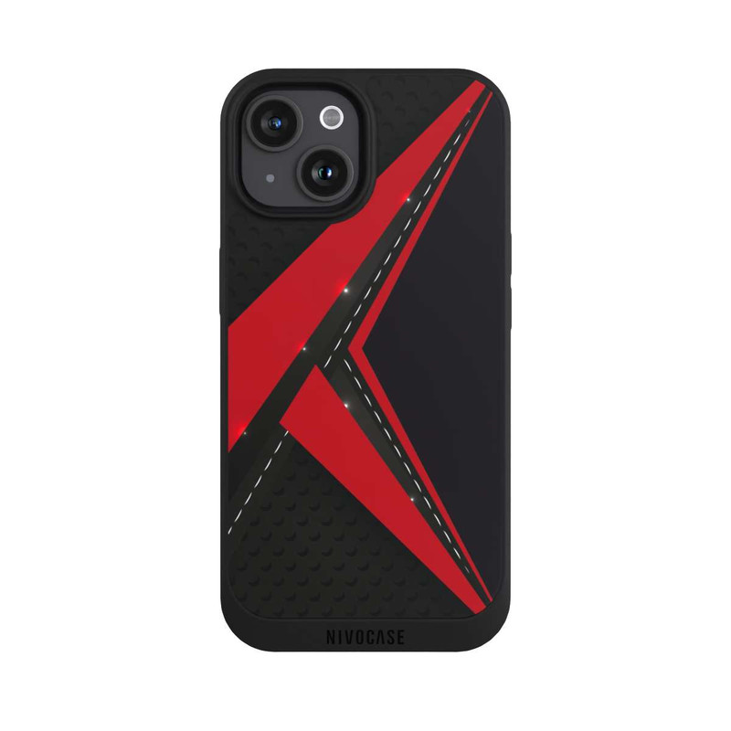 iPhone 15 NIVOpure Carbon for Men - Red