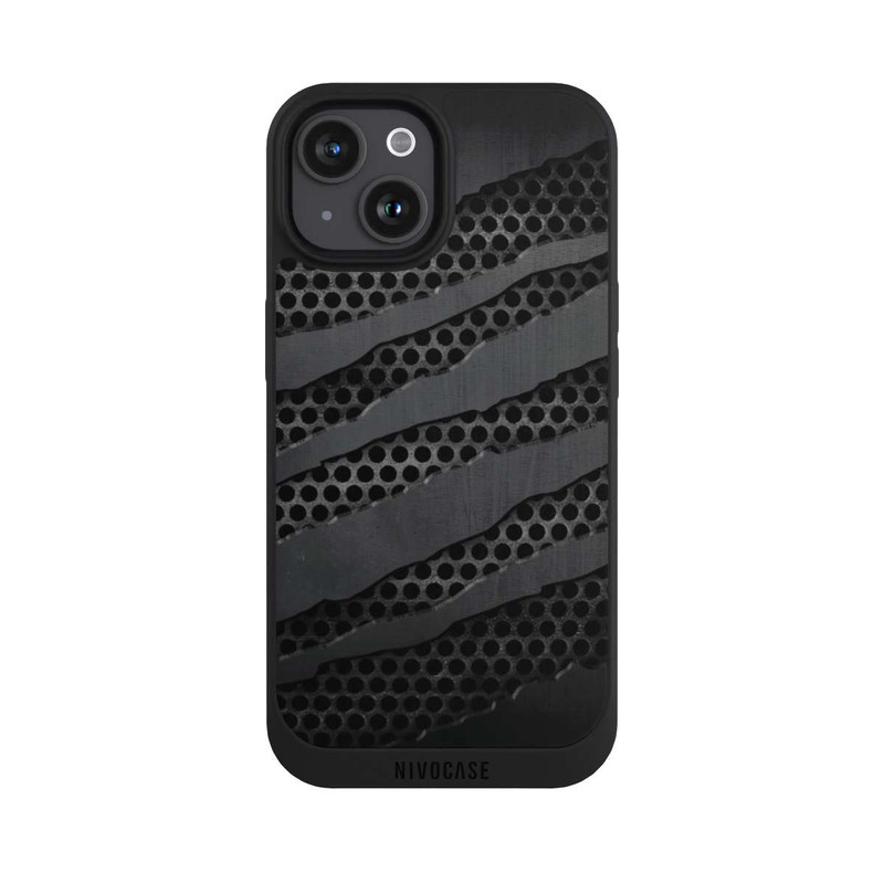 iPhone 15 NIVOpure Grey Metal Scratches