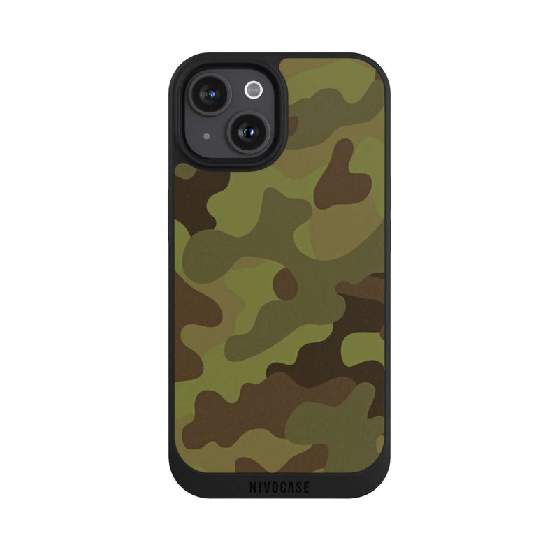 iPhone 15 NIVOpure Denim militaire Camo