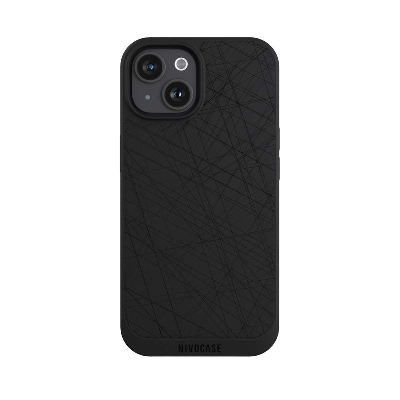 iPhone 15 NIVOpure Scratches Black ohne Hintergrund