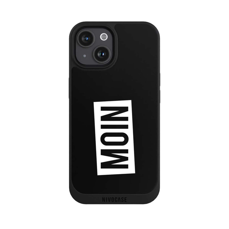 iPhone 15 NIVOpure Moin auf Schwarz