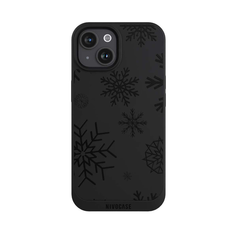 iPhone 15 NIVOpure Blue Snowflakes transparent