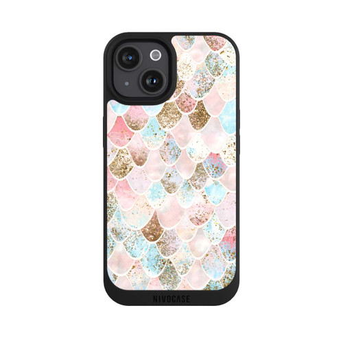Apple iPhone 15 NIVOpure Glitzer Look Meerjungfrau Muster