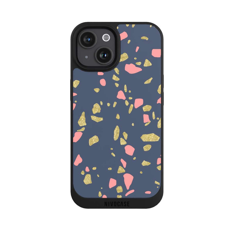 iPhone 15 NIVOpure Terazzo Look d'or