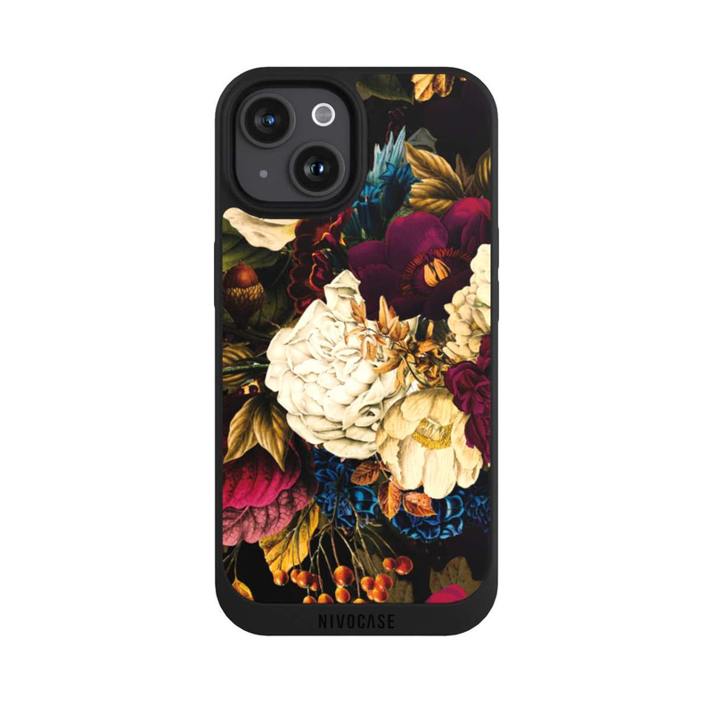 iPhone 15 NIVOpure Dunkle Vintage Blumen