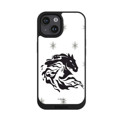 Apple iPhone 15 NIVOpure Elsa Waterhorse Frozen Black and White
