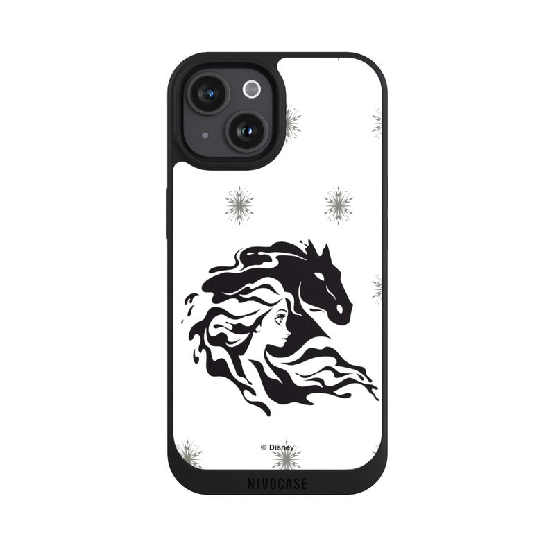 iPhone 15 NIVOpure Elsa Waterhorse Frozen Black and White