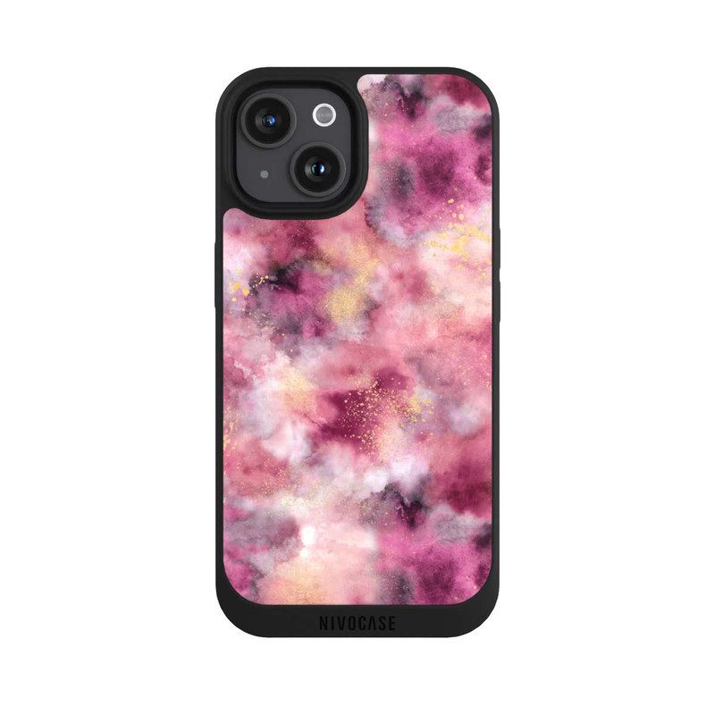 iPhone 15 NIVOpure Smoky Marble Watercolor Pink